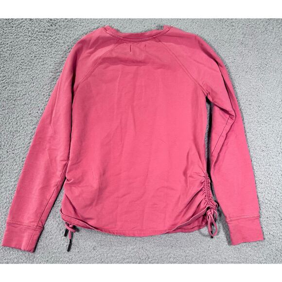 Pact Cinch Side Pullover Long Sleeve Top Women’s Small Coral Organic Cotton Soft - Picture 4 of 11